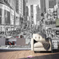 Papier Peint New York <br> Times Square Noir et Blanc