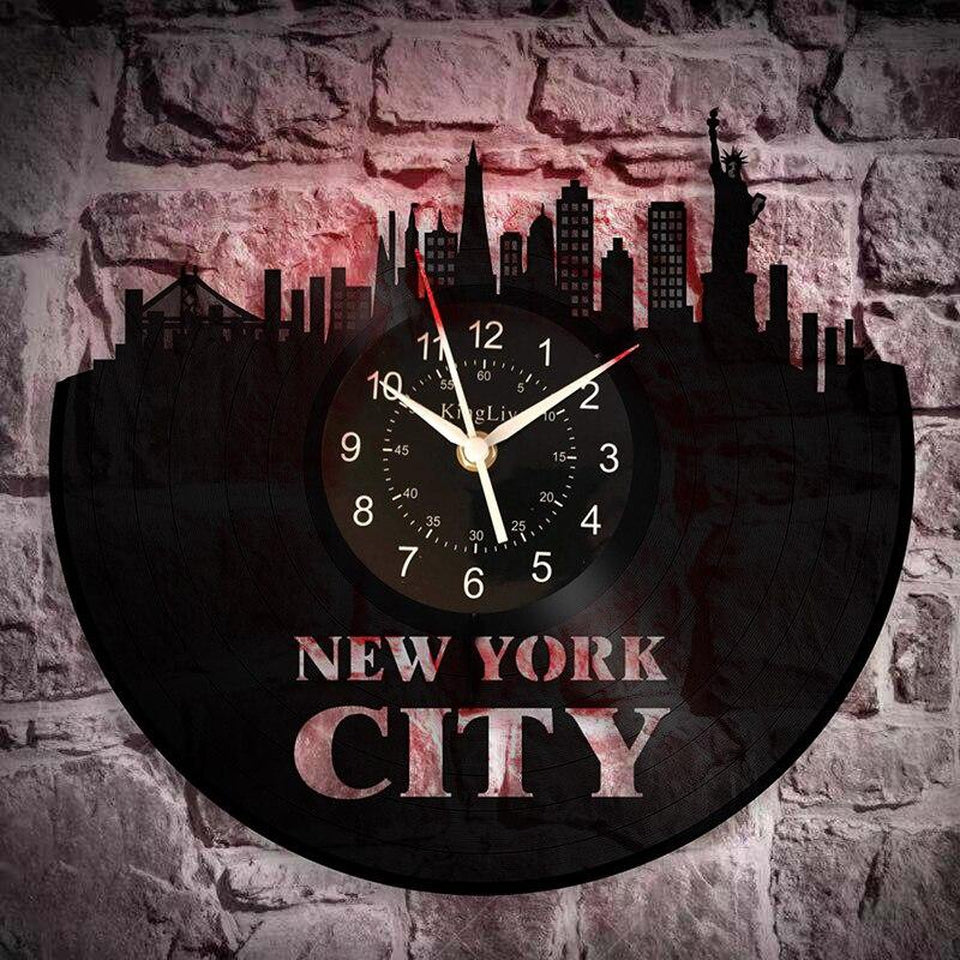 Horloge New York <br> City Skyline