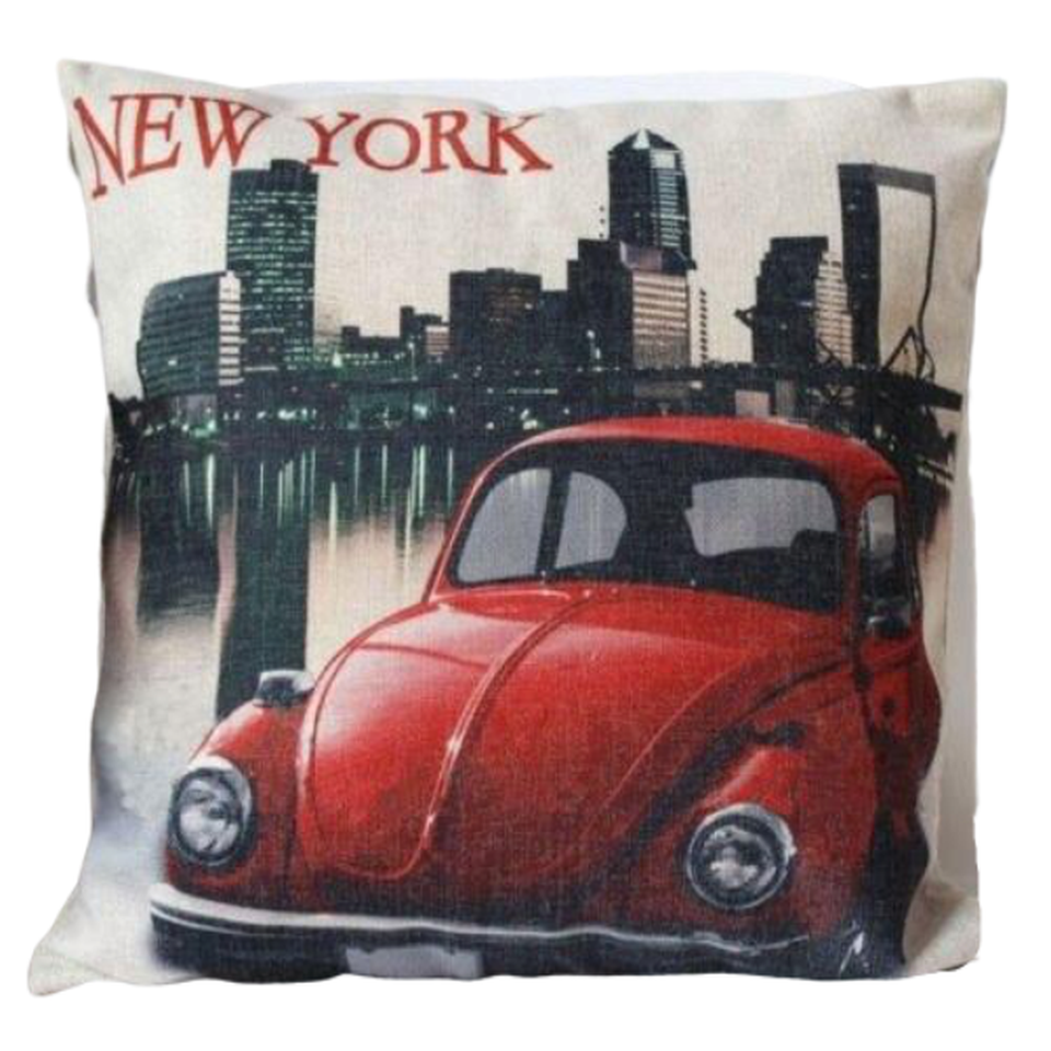 coussin new york vehicule vintage