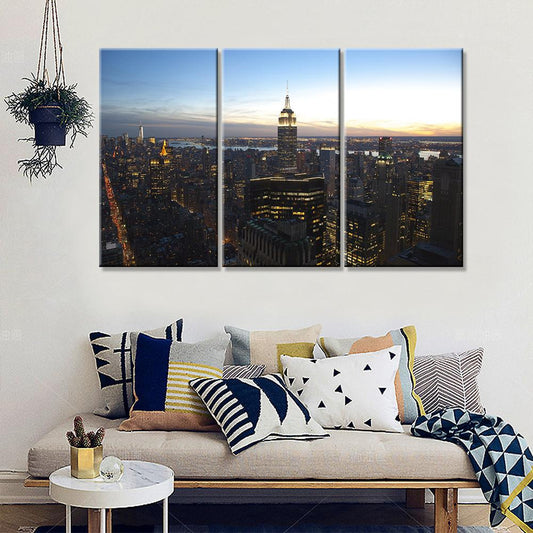 Tableau New York <br> Empire State Skyline 3 pièces
