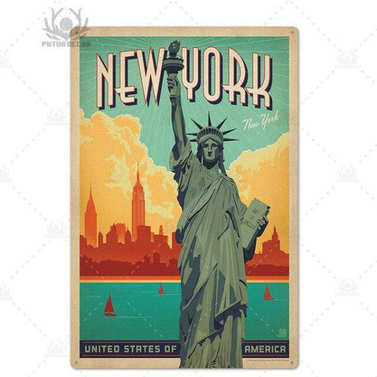 Panneau New York Carte Postale | NYC Shop