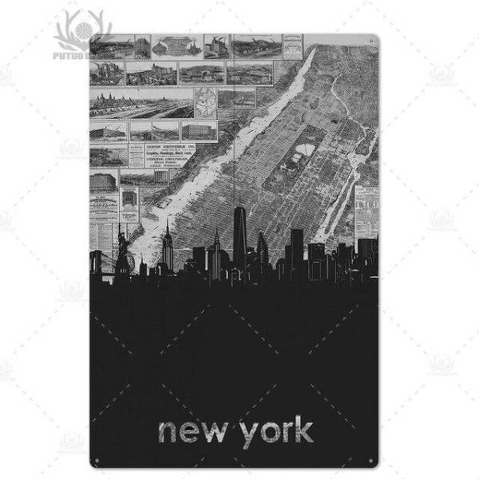 Panneau New York Rétro | NYC Shop