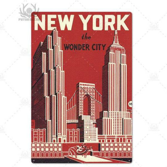 Panneau New York The Wonder City | NYC Shop