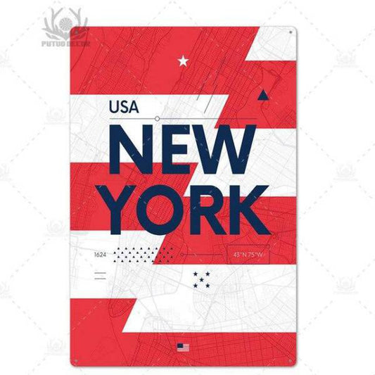 Panneau New York US | NYC Shop
