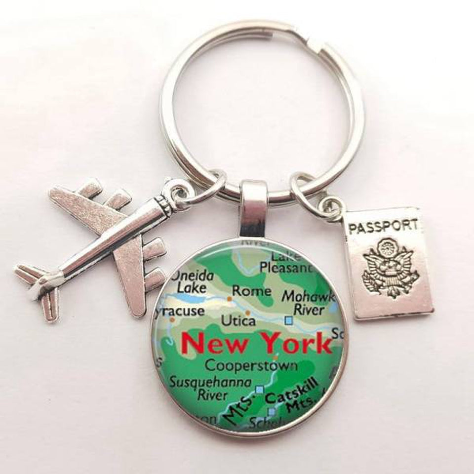 Porte Clé Carte de New York | NYC Shop