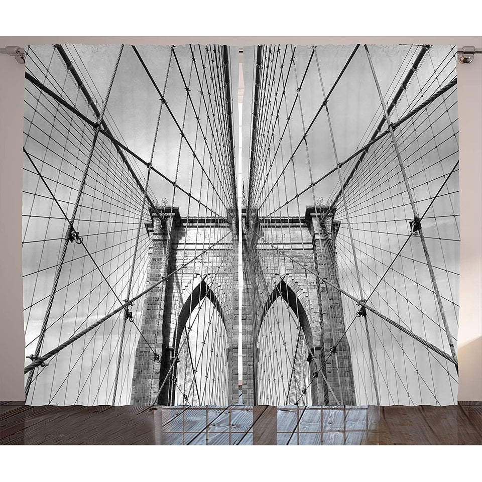 Rideau New York <br> Câbles du Brooklyn Bridge