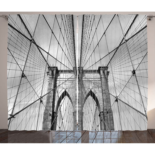 Rideau New York <br> Câbles du Brooklyn Bridge