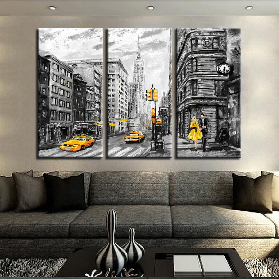peinture taxi jaune new york