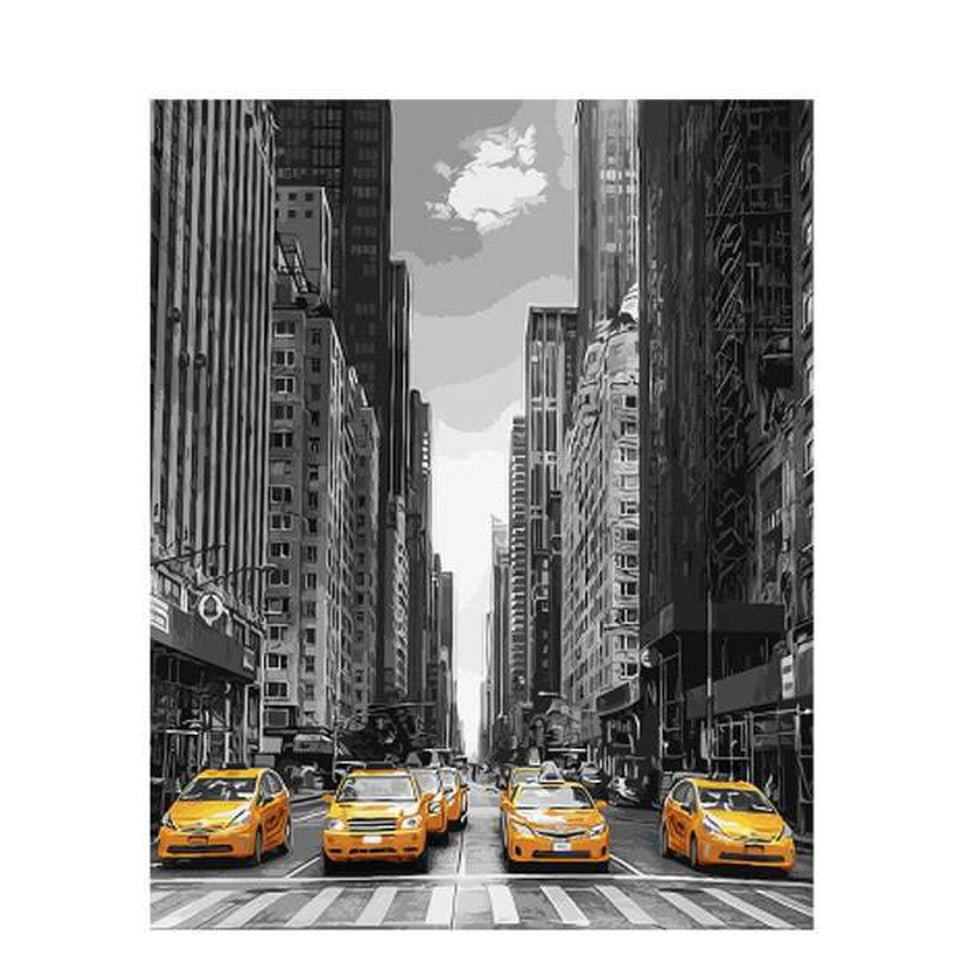 cadre new york taxi jaune