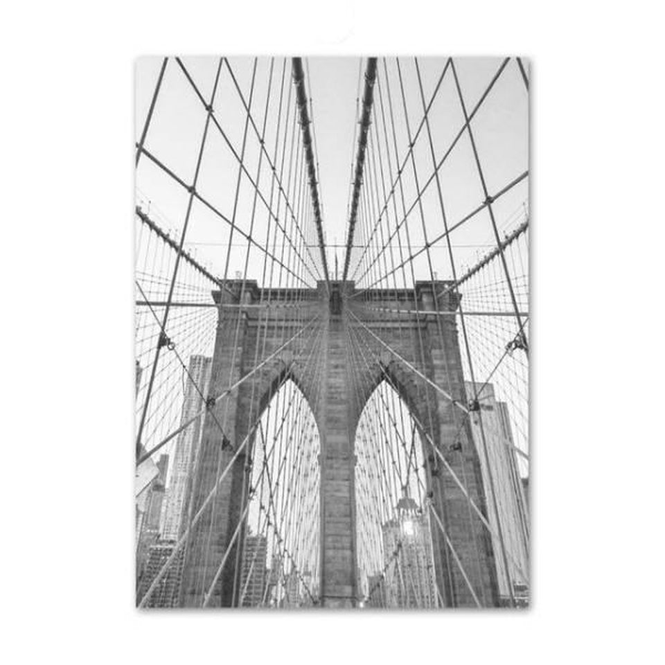 affiche pont de brooklyn noir et blanc